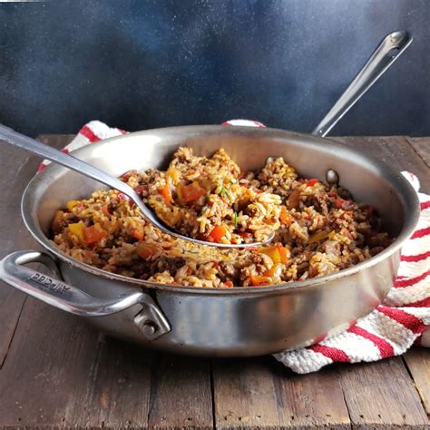 Stuffed Bell Pepper Skillet - Frugal Hausfrau