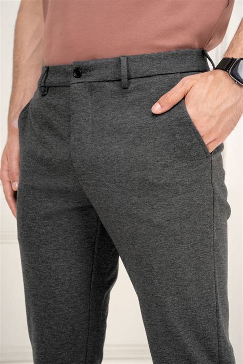 Buy Men's Dark Grey Slim Fit Power Stretch Pant Online