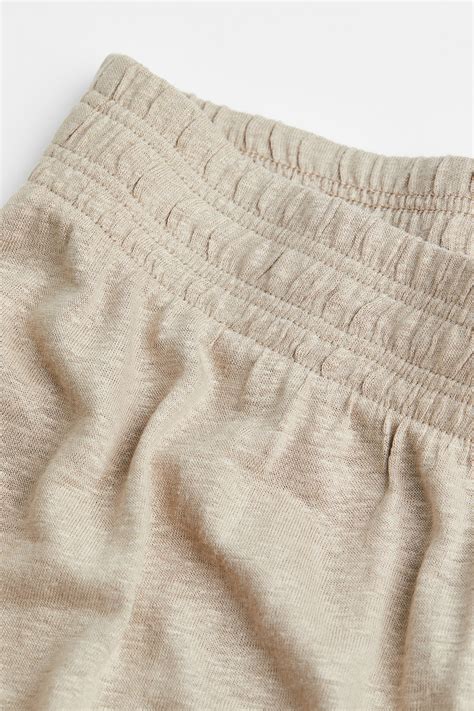 Linen-blend shorts - Beige - Ladies | H&M IN
