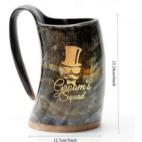 Personalized Engraved Viking Drinking Horn Mug - Holiday Themed Designs ...