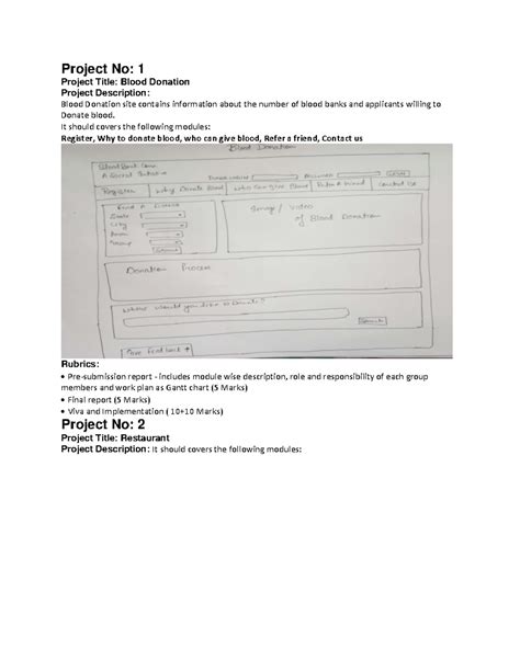 More project topics - Project No: 1 Project Title: Blood Donation ...