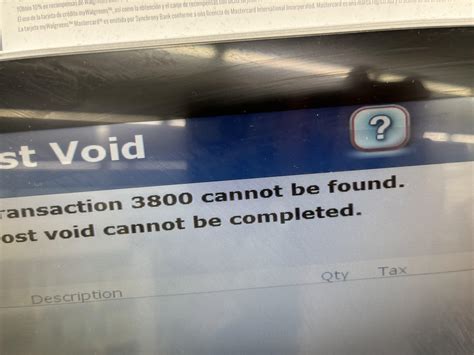 Why can’t I post void the transaction? : r/WalgreensStores