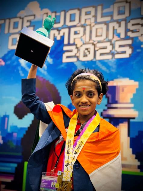 Sharvaanica A S becomes World Cadet Under-10 Girls 2025 Champion ...