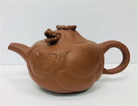 Buy Vintage Chinese Dragon Head Teapot Yixing Zisha Red Clay Moveable ...