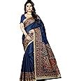 RANI SAAHIBA Women's Art Silk Saree with Blouse Piece (SKR3061, Navy ...