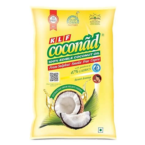 KLF Coconad Edible Coconut Cooking Oil, 1 L : Amazon.in: Grocery ...