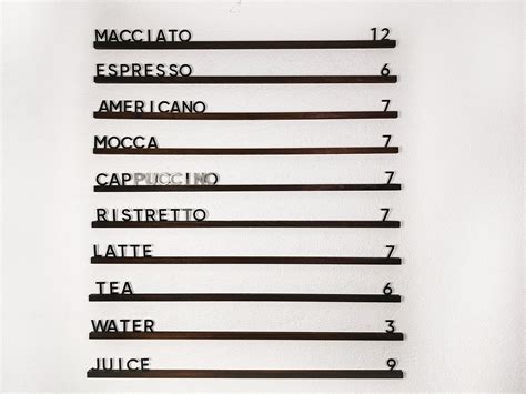 Buy Wooden Dark Acacia Wall Menu Letter Board - Letter Ledges Set ...