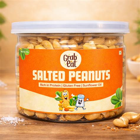 Salted Peanuts | Roasted Classic Snack | Grab N Eat