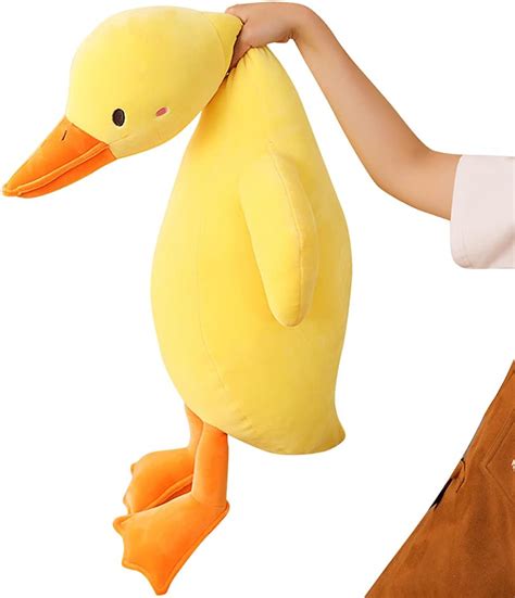 Buy ELAINREN Velvety Yellow Duck Plush Soft Body Pillow, 35.4'' Giant ...