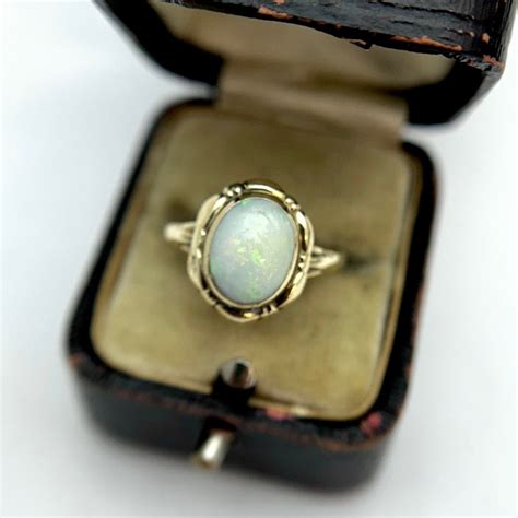 Antique Victorian Opal Ring - Etsy
