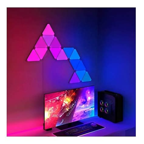 TEDTECH Modular RBG LED Triangle Wall Lights - Touch Control, Color ...