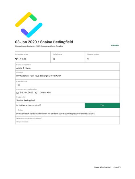 Fillable Online DSE Assessment Form Template - SafetyCulture Fax Email ...