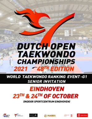 Fillable Online WORLD TAEKWONDO RANKING EVENT -G1 Fax Email Print ...