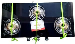 Ganpati-the pleasure of cooking 3 burner heavy toughened glass gas ...