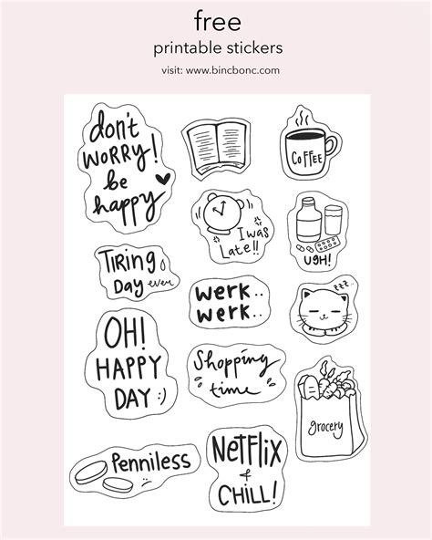Printable Stickers 的图像结果