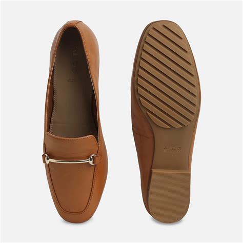Buy Aldo Harriot Leather Medium Brown Solid Loafers Online