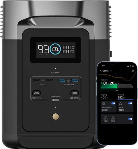 EcoFlow Delta 2 Portable power station 1 kWh 1,800 W - Berger Camping