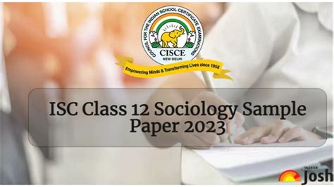 ISC Sociology Specimen Paper 2023: CISCE Class 12 Sociology Sample ...