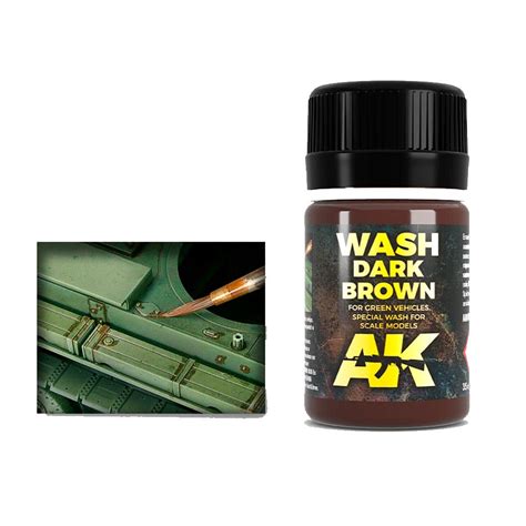 Buy AK Interactive AK-045 Dark Brown Wash for Green Vehicles Online at ...