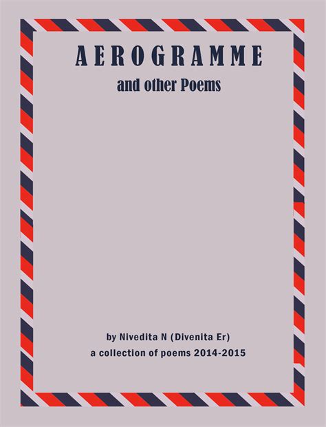 Aerogramme: Verses with a slice of life #BlogChatterEbook