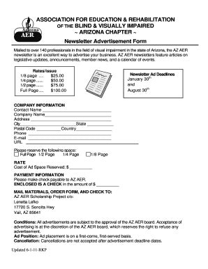 Fillable Online azaer aerbvi ASSOCIATION FOR EDUCATION amp ...