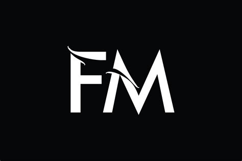 FM Monogram Logo Design By Vectorseller | TheHungryJPEG