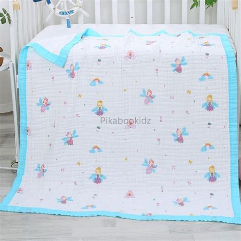 Muslin 6 layer Receiving Blanket - Fairy – Pikaboo Kidz