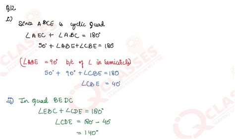 Q12 In the given figure, O is the centre and AOE is the diameter of the ...