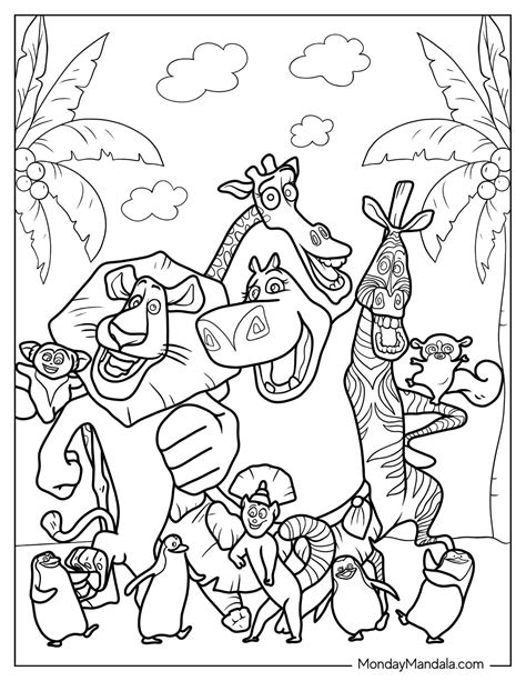 20 Madagascar Coloring Pages (Free PDF Printables)