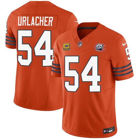 Brian Urlacher Men’s Chicago Bears Throwback Vapor Orange Jersey – All ...