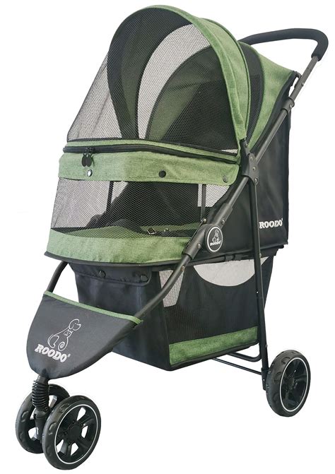 ROODO Dog Stroller Cat Stroller 3 Wheel Pet Stroller Best Lightweight ...