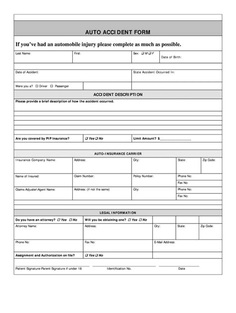 Auto Accident Form - Fill Out, Sign & Share Online | pdfFiller