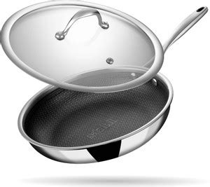 Stahl Triply Stainless Steel Artisan Hybrid 6424, 24cm, 1.8 Liters Fry ...