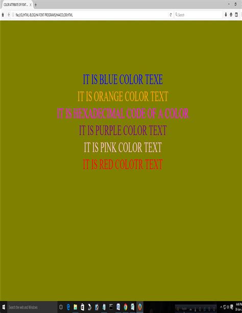 Changing Font Color in HTML 的图像结果