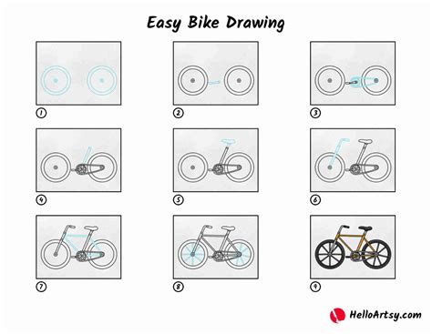 Easy Bike Drawing - HelloArtsy