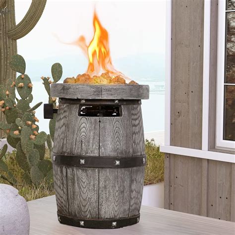 Amazon.co.jp: ポータブル卓上暖炉 プロパンガスファイヤーピット コンクリート屋外ファイヤーボウル 10インチ 10,000BTU ...