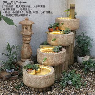 日式竹子景观流水摆件喷泉石磨鱼缸阳台办公室餐厅庭院客厅装饰品-阿里巴巴