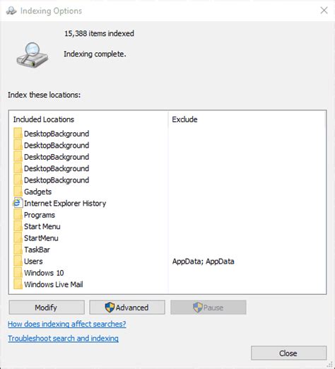 Use Indexer Diagnostics App for Windows Search Issues in Windows 10 ...