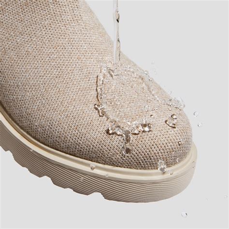 Round-Toe Knee-High Wool Wedge Boots (Eduarda), Oatmilk, EU42 | VIVAIA