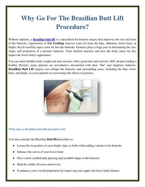 PPT - Why Go For The Brazilian Butt Lift Procedure? PowerPoint Presentation - ID:11572162