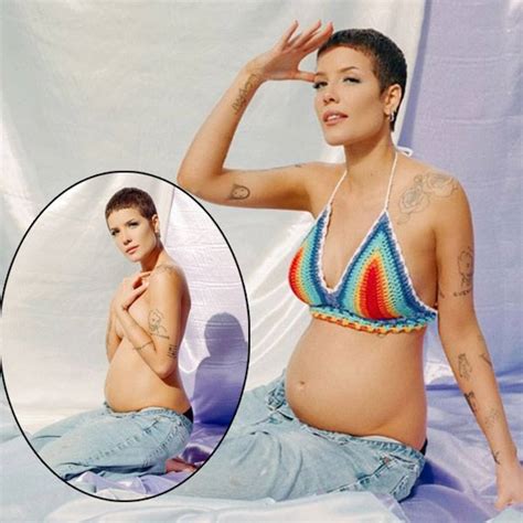 Pregnant Halsey Tits
