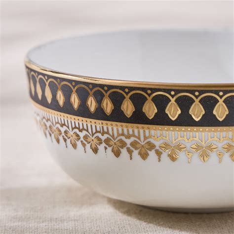 Buy Midas Grisa Bone China Printed Cereal Bowl - 600ml from Home Centre ...