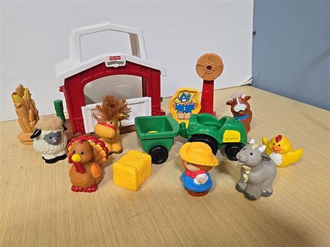 Fisher Price Little People Farm Barn Yard Animal Play Set Lot | eBay