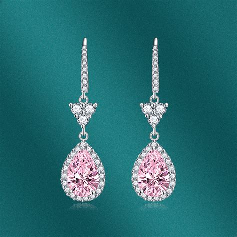 Designs and You Crushed Ice Cut Cubic Zirconia Silver Plated Pink ...
