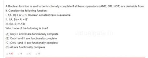 Digital Logic: Virtual Gate Test Series: Digital Logic - Functionally ...