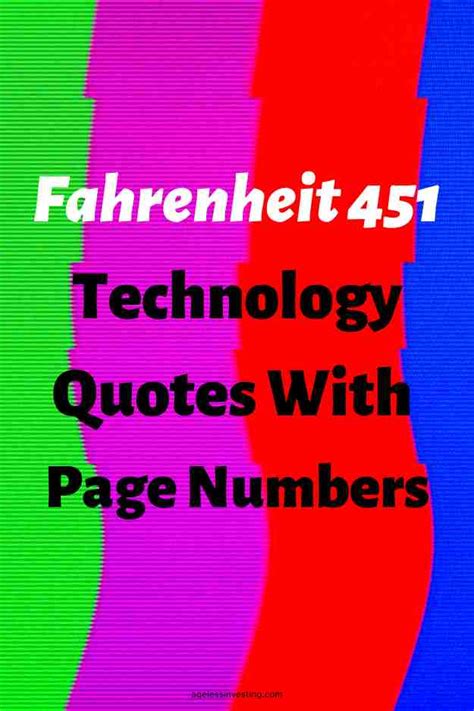 quotes from fahrenheit 451 about technology being bad
