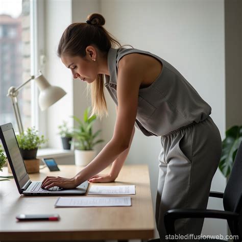 Bending at Computer 的图像结果