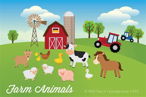 The Farm Animals Clip Art at Stephanie Reynolds blog