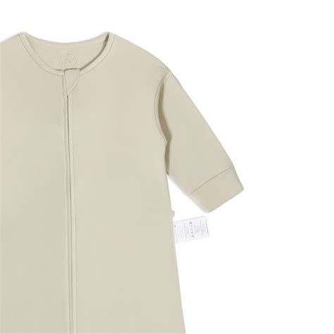 Front Opening Long Sleeve Sleep Sack 0.5 TOG - Khaki | Kaiya Baby