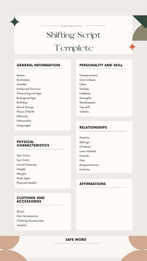 Shifting Realities Script Template 的图像结果